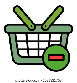 Shopping Basket Icon Element For Design