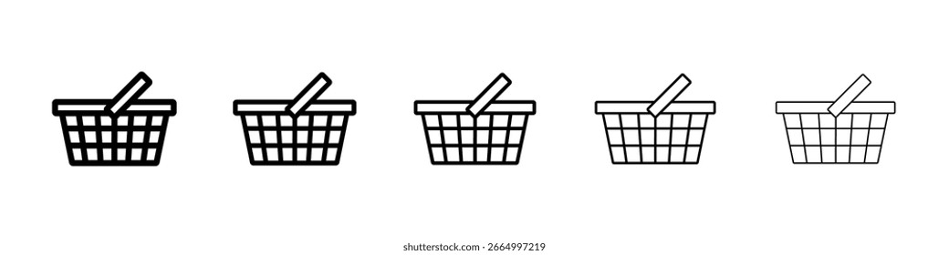 Warenkorb Symbol gefüllt flachen Schild Konzept für Web-Design.