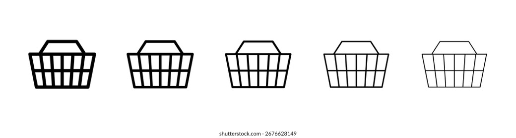 Shopping basket icon filled flat sign concept for web design.