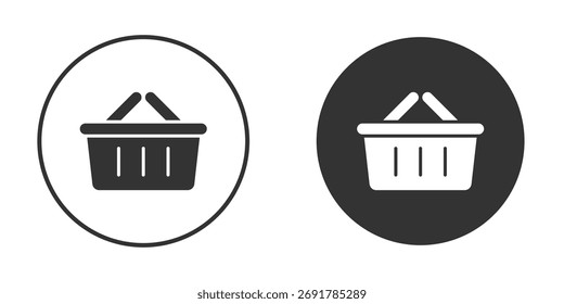 Shopping basket icon. filled flat sign for mobile concept. Vector graphics