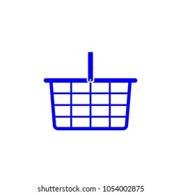 Shopping basket icon. Flat design. Vector illustration.	