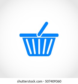 Shopping basket icon, flat design best vector icon