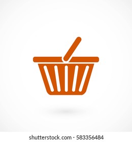 Shopping basket icon, flat design best vector icon