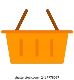 icono de la cesta de la compra con estilo plano