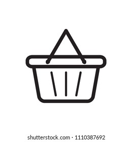 Shopping basket icon flat vector template design trendy