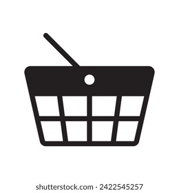 icono de la cesta de compras vector plano aislado en fondo blanco
