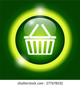Shopping basket icon. Flat Vector illustration EPS