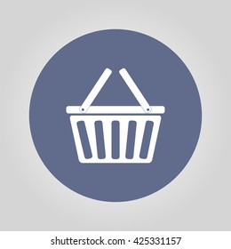 Shopping basket icon. Flat Vector illustration EPS