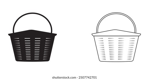 Diseño de Vector de ilustración de icono de cesta de la compra eps 10