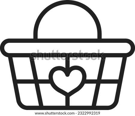 Shopping Basket Icon image. Suitable for mobile application.