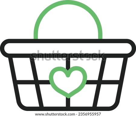 Shopping Basket Icon image. Suitable for mobile application.