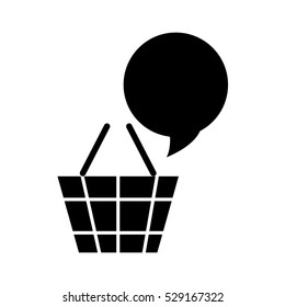 shopping basket icon image vector illustration design 