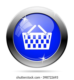Shopping basket icon. Internet button on white background. EPS10 vector