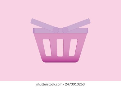Shopping basket icon isolated illustration