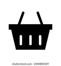 Shopping basket icon isolated on white. Basket flat vector icon. Buy flat vector icon. Market flat vector icon. Line.