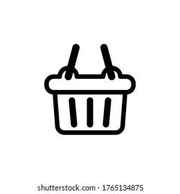 shopping basket icon line art design