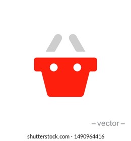 shopping basket icon. Logo element illustration. shopping basket symbol design. colored collection. shopping basket concept. Can be used in web and mobile