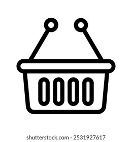 shopping basket icon. Logo element illustration color editable