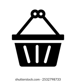 icono de cesta de la compra. Color de ilustración de elemento de logotipo editable