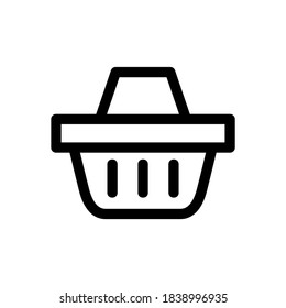 shopping basket icon or logo isolated sign symbol vector illustration - high quality black style vector icons
