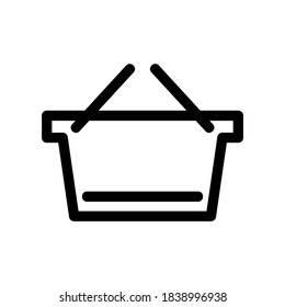 shopping basket icon or logo isolated sign symbol vector illustration - high quality black style vector icons
