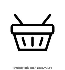 shopping basket icon or logo isolated sign symbol vector illustration - high quality black style vector icons
