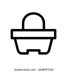 shopping basket icon or logo isolated sign symbol vector illustration - high quality black style vector icons
