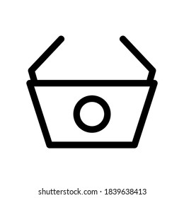 shopping basket icon or logo isolated sign symbol vector illustration - high quality black style vector icons
