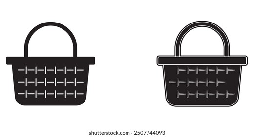 Shopping basket icon logo set vector design eps 10