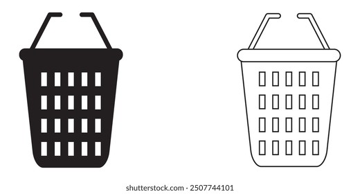 Shopping basket icon logo set vector design eps 10