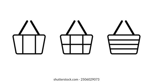 Shopping basket icon on white background. Shopping cart icons eps 10.
