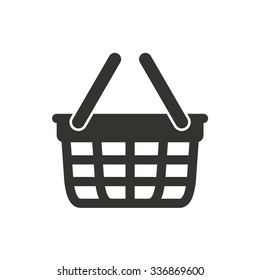 Shopping Basket Icon On White Background Stock Vector (Royalty Free ...