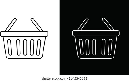 Shopping Basket Icon Outline design