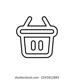 Shopping basket icon Outline vector for web ui