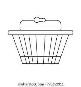 shopping basket icon over white background vector illustration