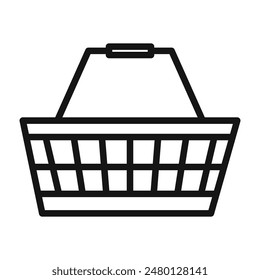 Shopping Basket Icon for Retail and Grocery Apps