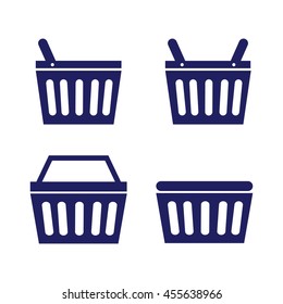 Shopping basket icon set
