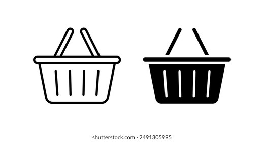 Shopping basket icon set. Basket Symbol. Shopping sign.for mobile concept and web design. vector illustration on white background