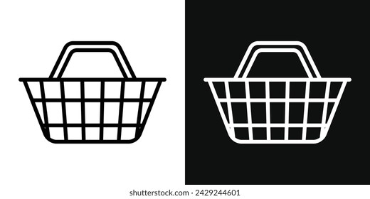Shopping Basket Icon Set. Vector illustration