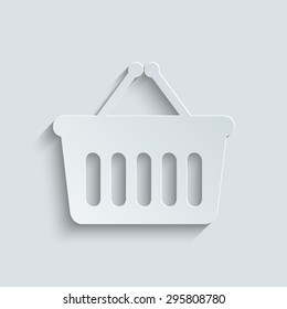 shopping basket - icon with shadow