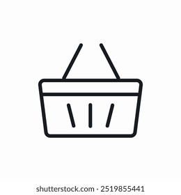 Vector de signo de icono de cesta de la compra