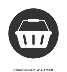 Shopping basket icon in simple design. Vector illustration