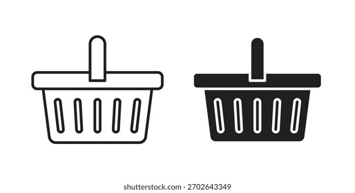 Logotipo abstracto del Diseño gráfico moderno de la tendencia plana simple del icono de la cesta de la compra