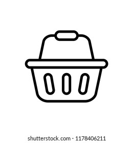 Shopping basket icon. Simple style for web template and app. Shop, cart, bag, store, online, purchase, buy, retail, vector illustration design on white background.