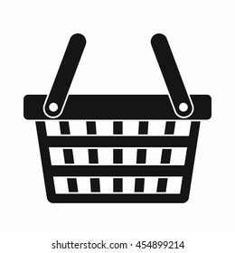 Shopping basket icon in simple style isolated vector illustration