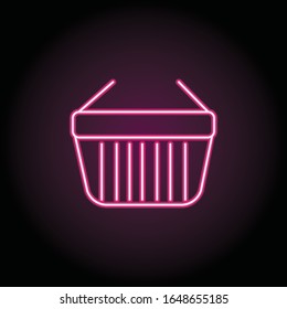 Shopping basket icon. Simple thin line, outline vector of shopping icons for ui and ux, website or mobile application