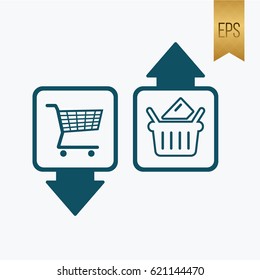 Shopping Basket Icon Symbol Vector