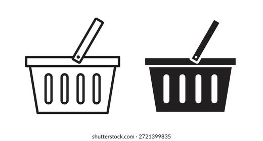 Warenkorbsymbol für Vorlage. Vektorgrafik-Symbolsatz