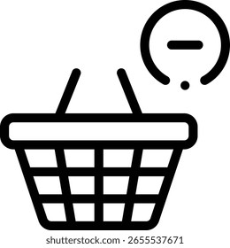 shopping basket icon. Thin Linear Style Design Isolated On White Background