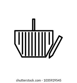 Shopping basket icon vector